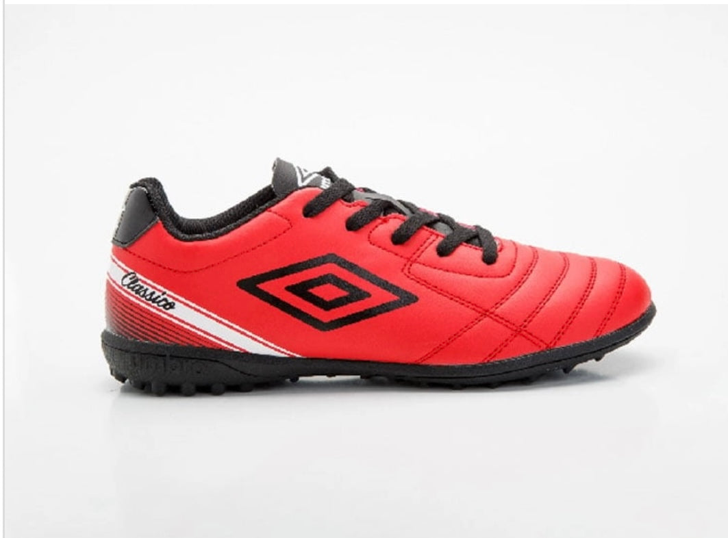Umbro Classico X LT TF-JNR Red Boys Soccer Turf Shoes 81784U-121