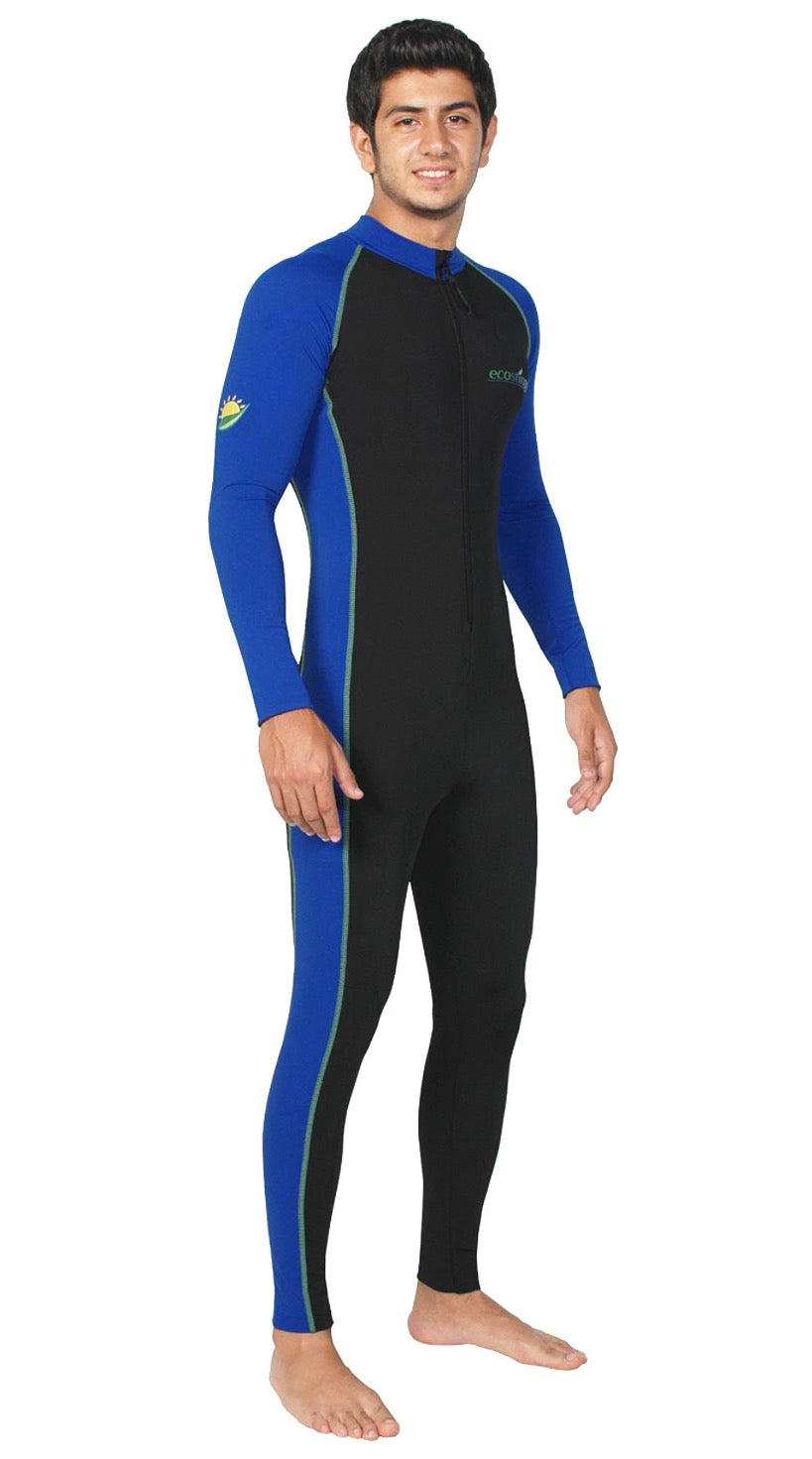 Ecostinger Swimsuit Full Body Cover Stinger Swimsuit UPF50+ Black Royal Lime unisex