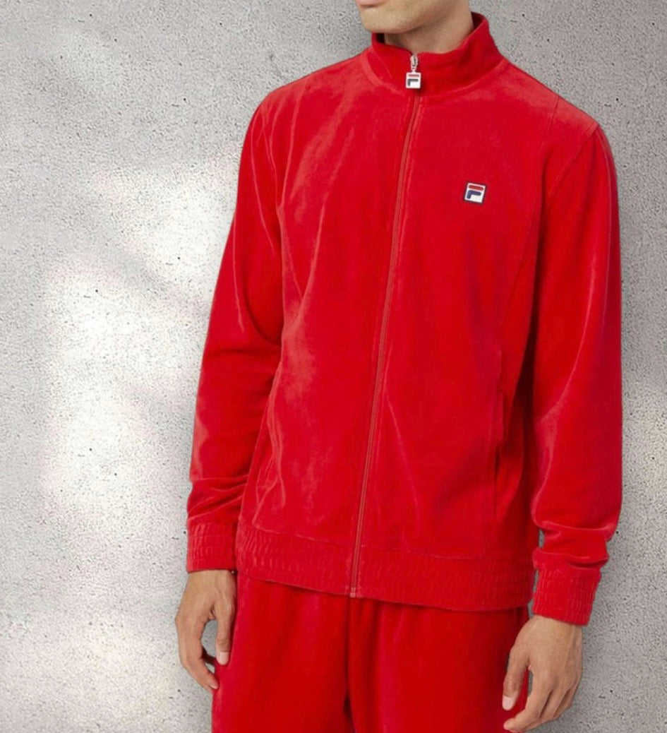 FILA Men's O-Fit Velour Jacket 'Red' - (LM13B750-622)