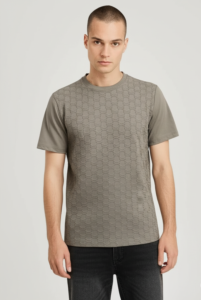 Cactus Man Ricky Singh Men’s Dark Beige Round Neck Half-Sleeve T-Shirt