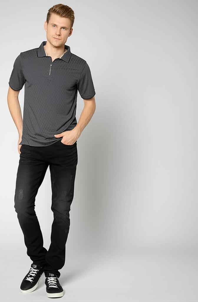 Cactus Man Ricky Singh Men’s Polo Neck T-Shirt