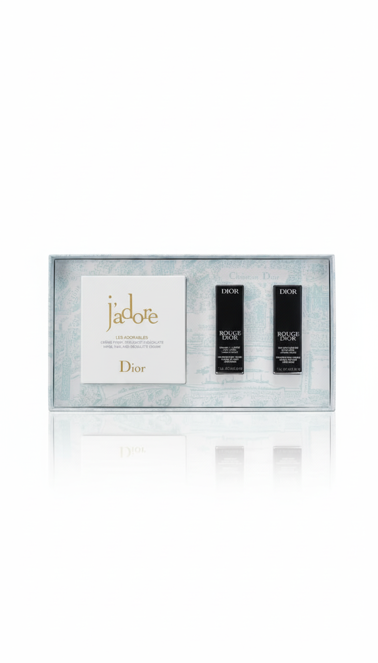 Dior J’adore Luxury Gift Set – Hand Cream & Rouge Dior Mini Lipsticks