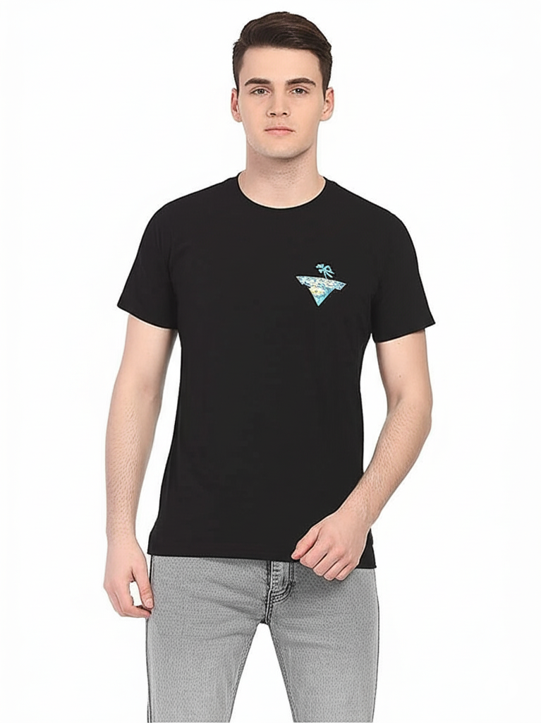 Guess Jeans Men’s Black Cotton T-Shirt