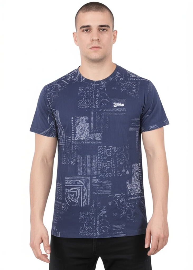 Guess Eco Men’s Navy Cotton T-Shirt