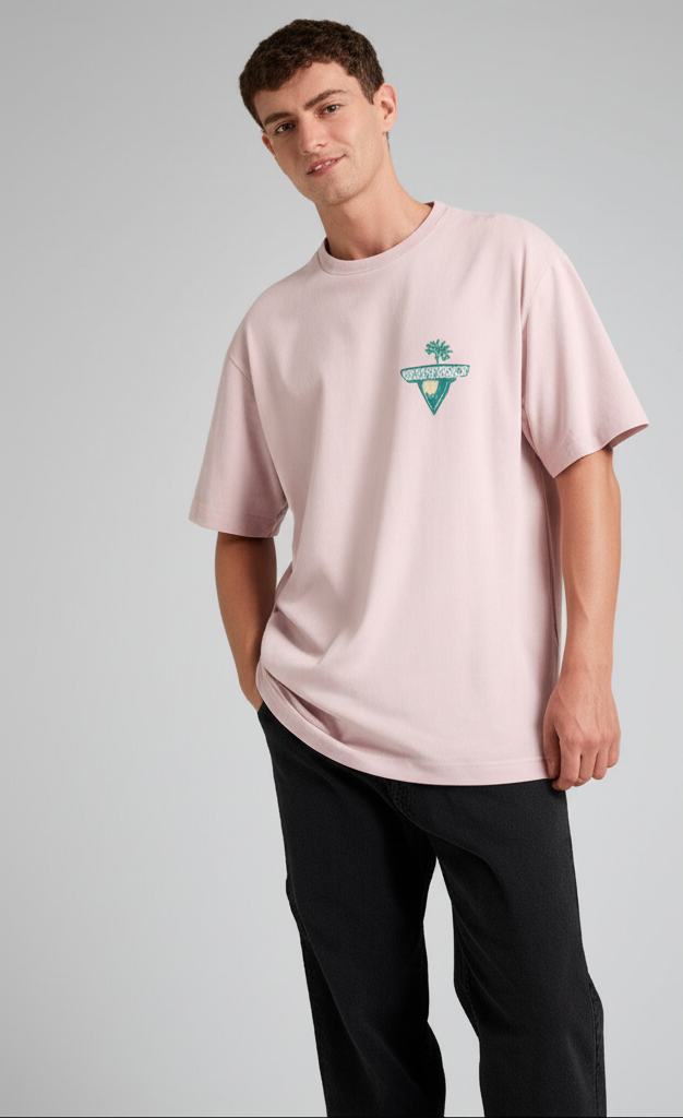 Guess Jeans Men’s Pink Cotton T-Shirt