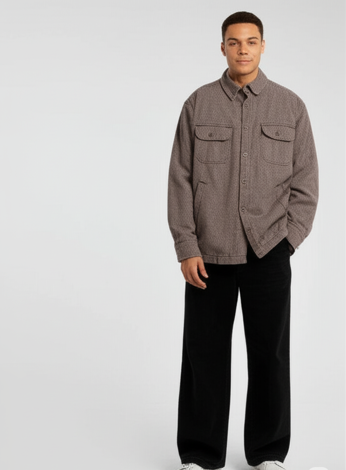 Grayers Outdoors Men’s Brown Shirt Jacket – Durable Casual Outerwear