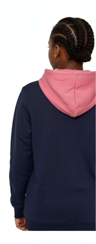FILA Kids Hoodie, 8-16Yrs, Navy/Pink/White Color Block