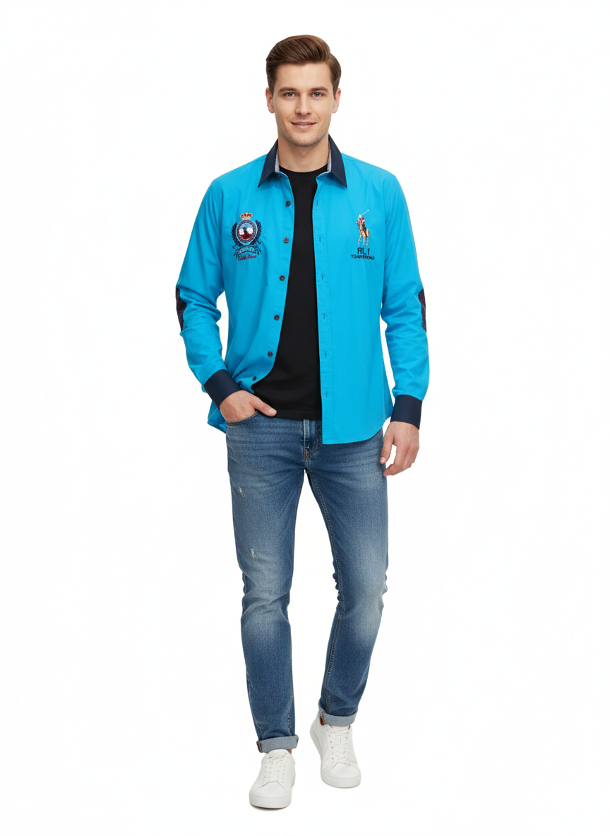 Polo by Ralph Lauren Men's shirt long sleeve blue