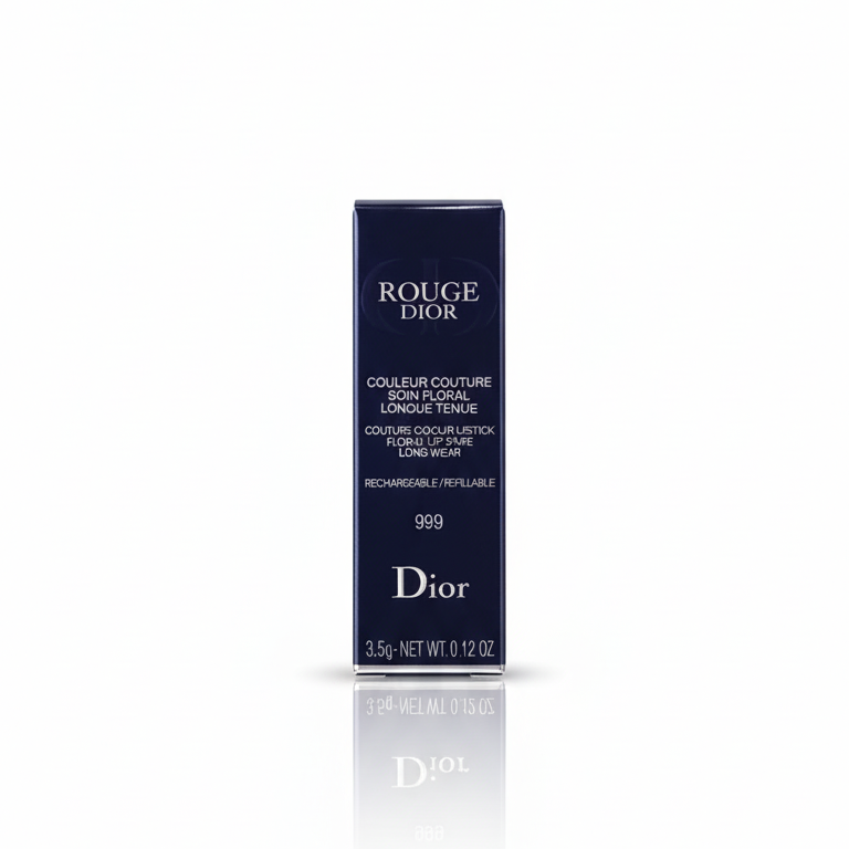 Dior Rouge Dior Metallic Lipstick #999 – Iconic Crimson Red