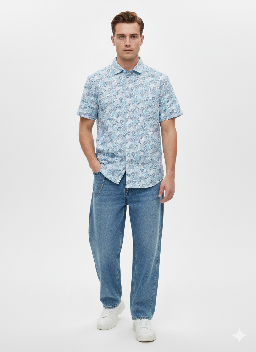 Denim & Flower Ricky Singh Men’s Floral Shirt