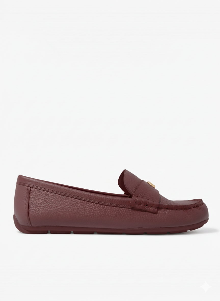 Coach Jocelyn Leather Loafer Maroon