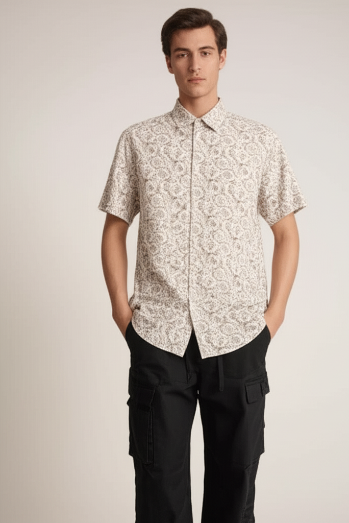 Denim & Flower Ricky Singh Men’s Floral Shirt – Trendy Casual Style