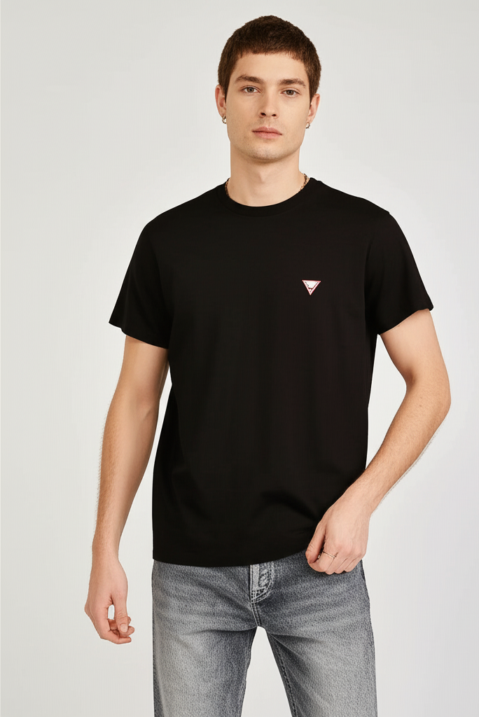 Guess Eco Men’s Black Cotton T-Shirt