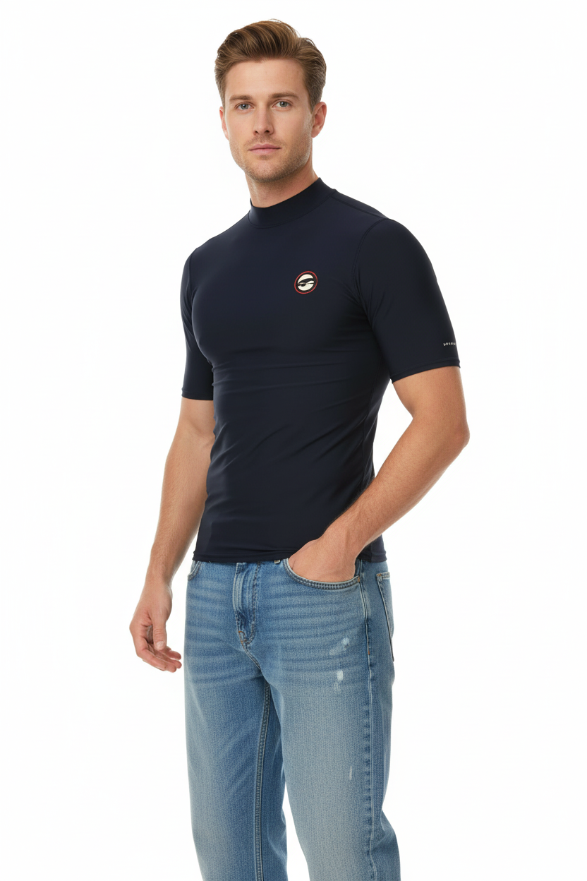 Prolimit Men Rashguard Logo Navy Silk Performance and Style Combined