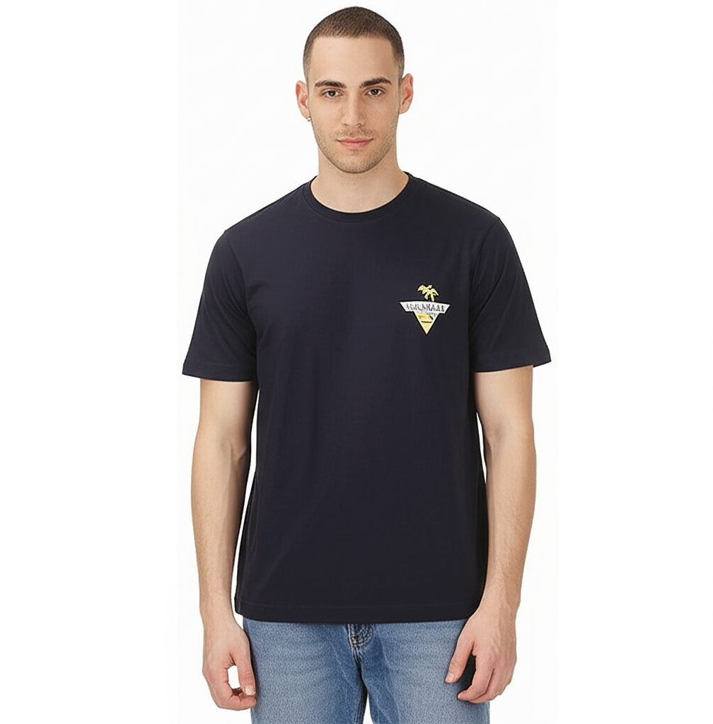 Guess Jeans Men’s Navy Cotton T-Shirt