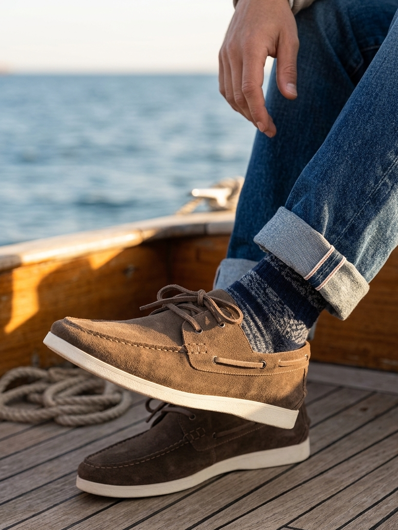 Massimo Dutti Split Suede Shoes 'Coffee Brown'