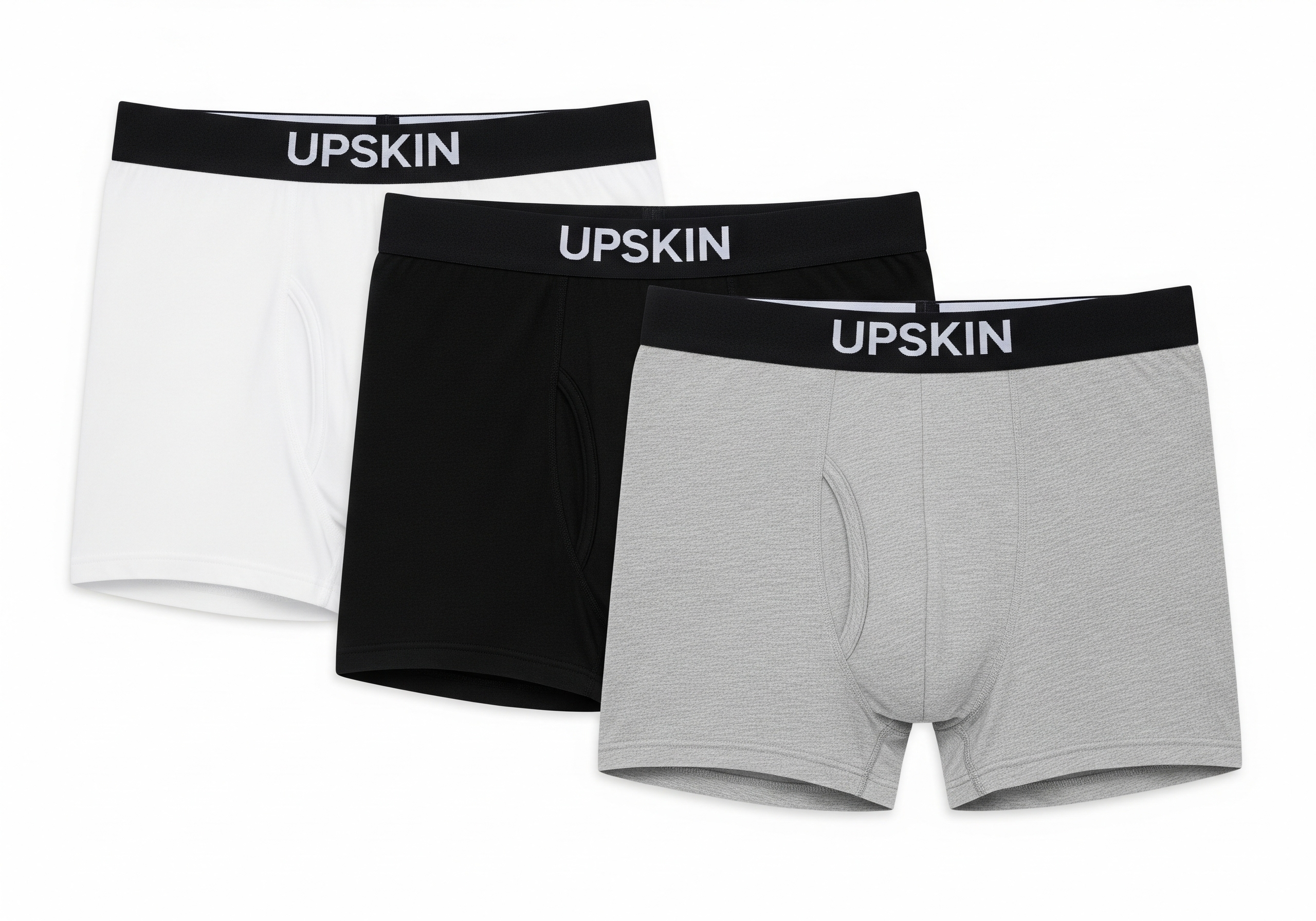 UPSKIN Essential Cotton Stretch Boxer Shorts - 3 Pack