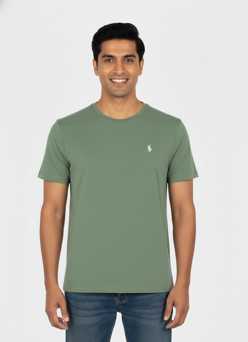 polo ralph lauren Custom Slim Fit Jersey Crewnek T-shirt | Green