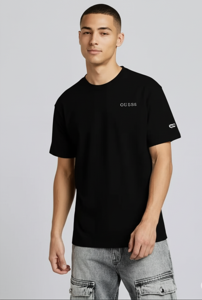 Guess Los Angeles Men’s Black Cotton T-Shirt
