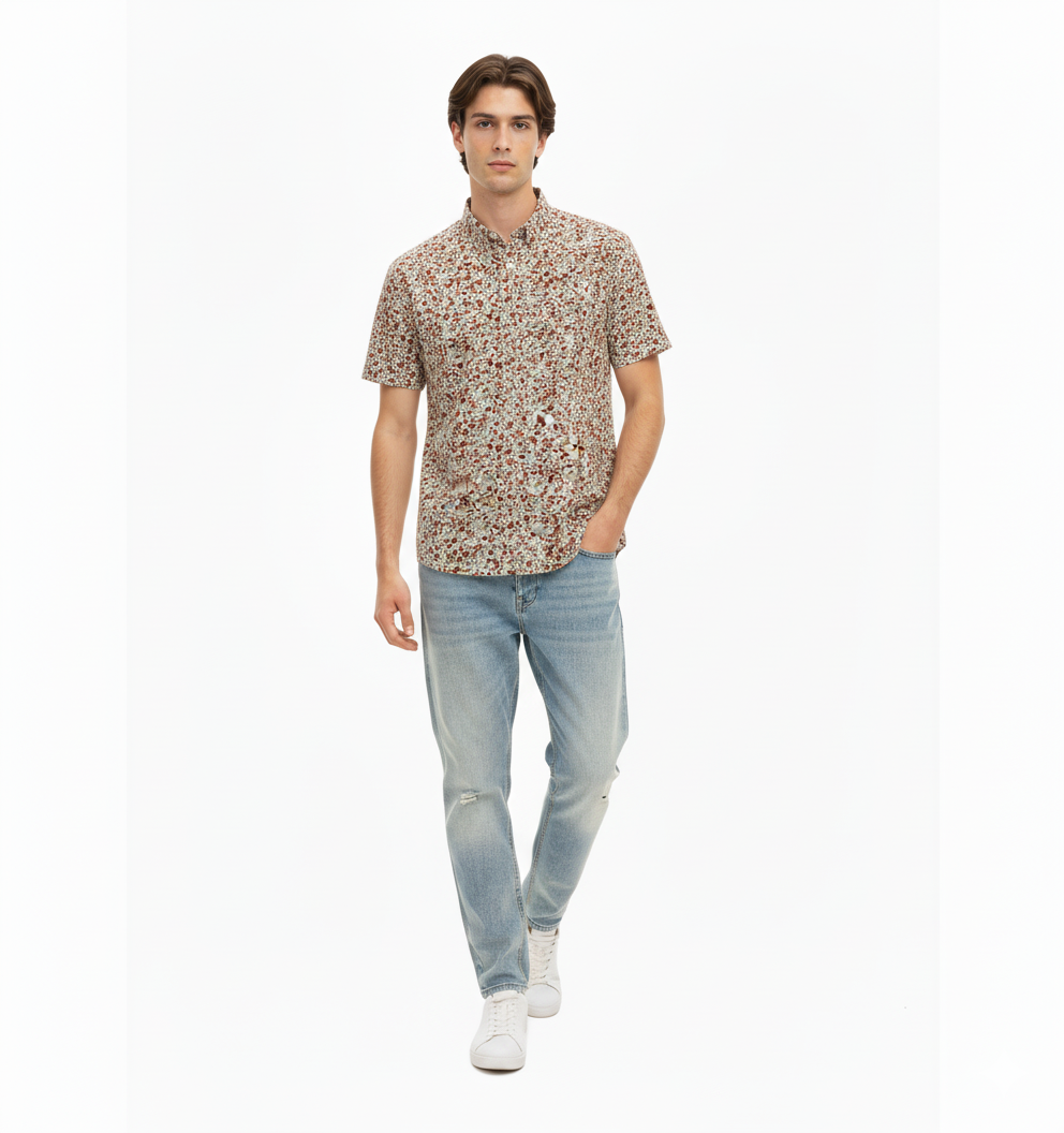 Denim Flowers Ricky Singh T-shirt Style CKPS 088