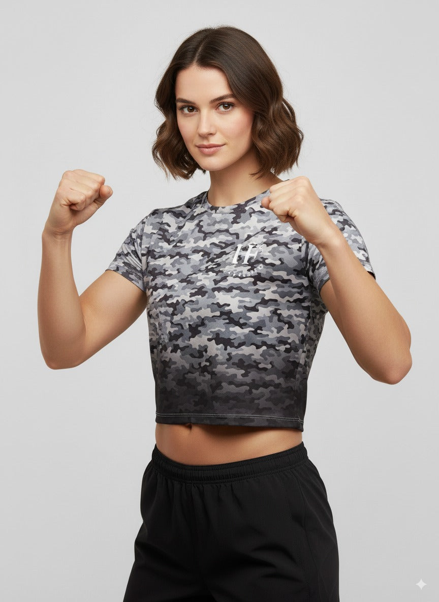 HILYFIELD Half sleeve t-shirt Cameo print