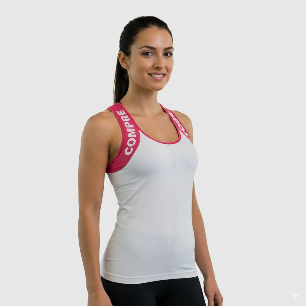 Compressport Trail & Running Shirt Tank Woman White