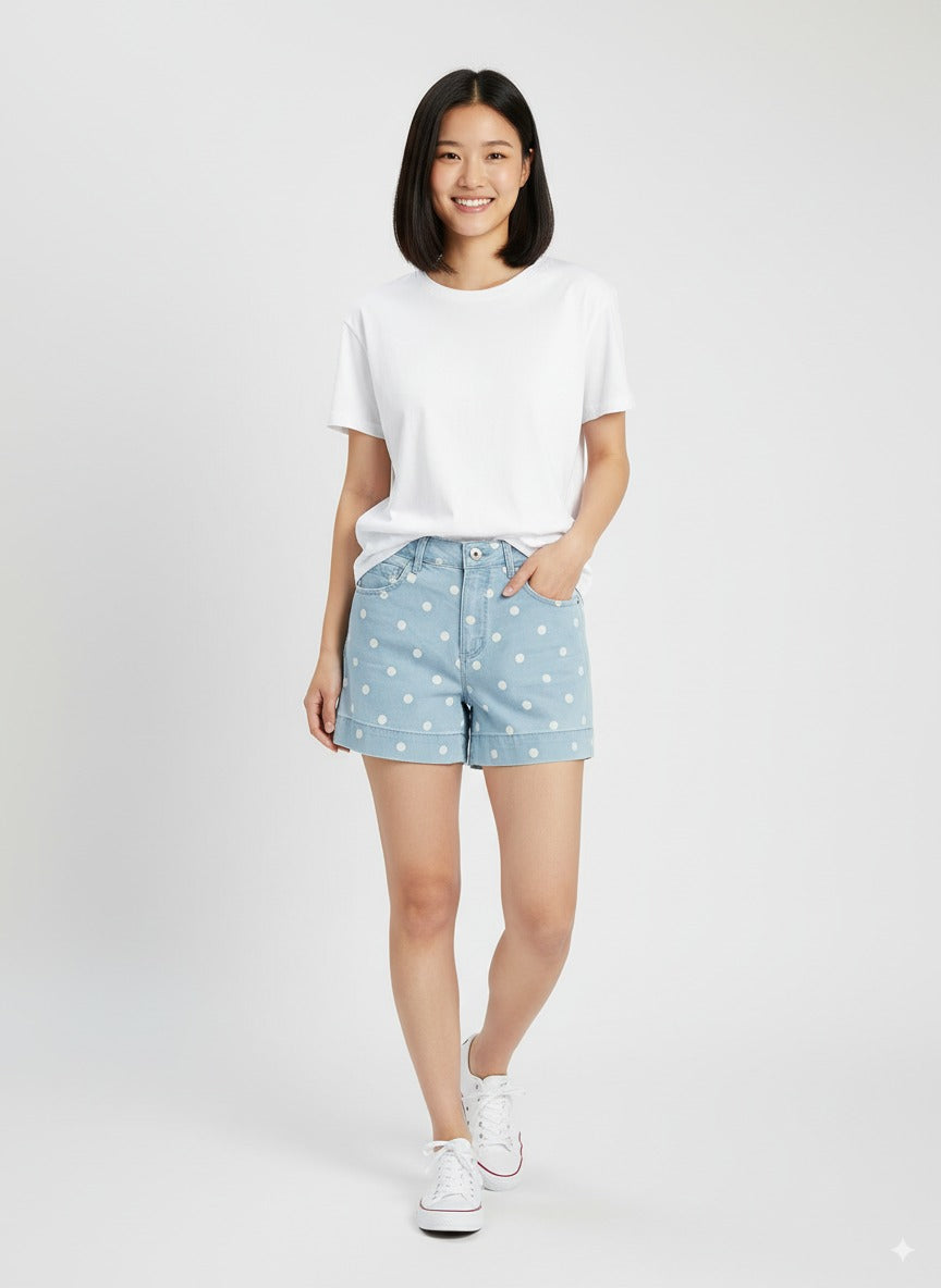 efties DENIM COLLECTION Women's jeans shorts are cyan