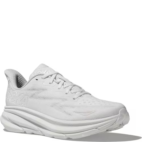 Hoka Women's Clifton 9 Wide Running Shoes - White/White ( WITHOUT BOX )