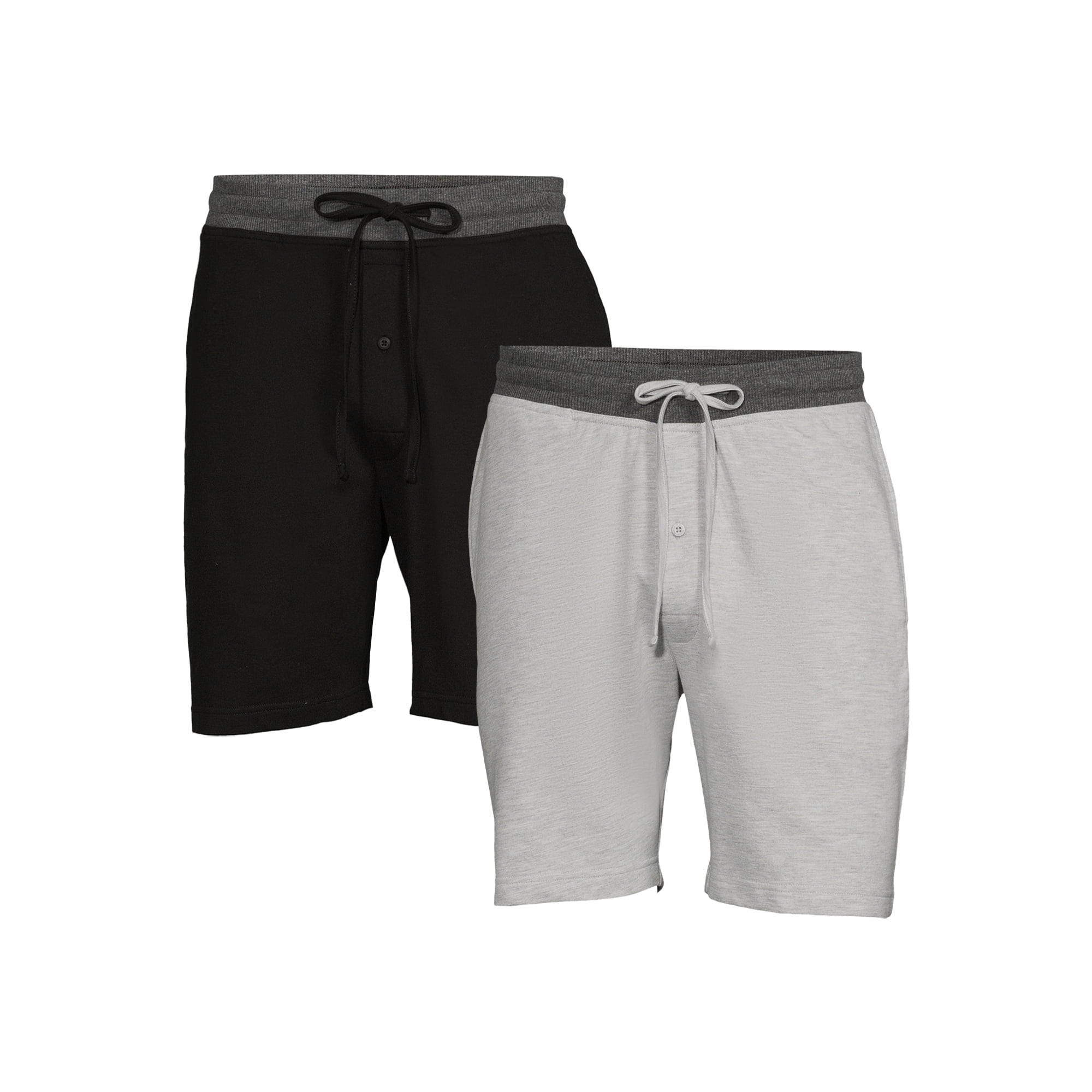 SIZE: 5XL - Hanes Men's Soft French Terry Pajama Shorts, 2-Pack