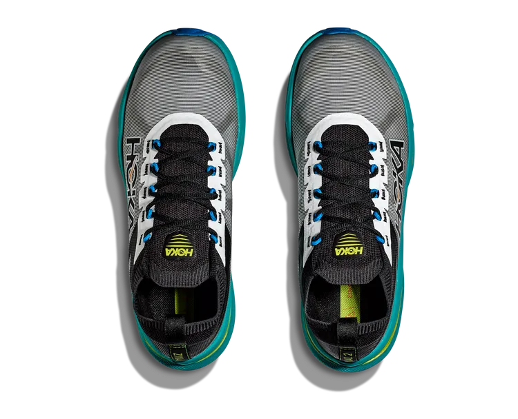 NEW Hoka Zinal 2 Black Ceramic Blue Trail Running Shoes Low Hiking Vibram Soles (1141491-BCMC)-(NO BOX)