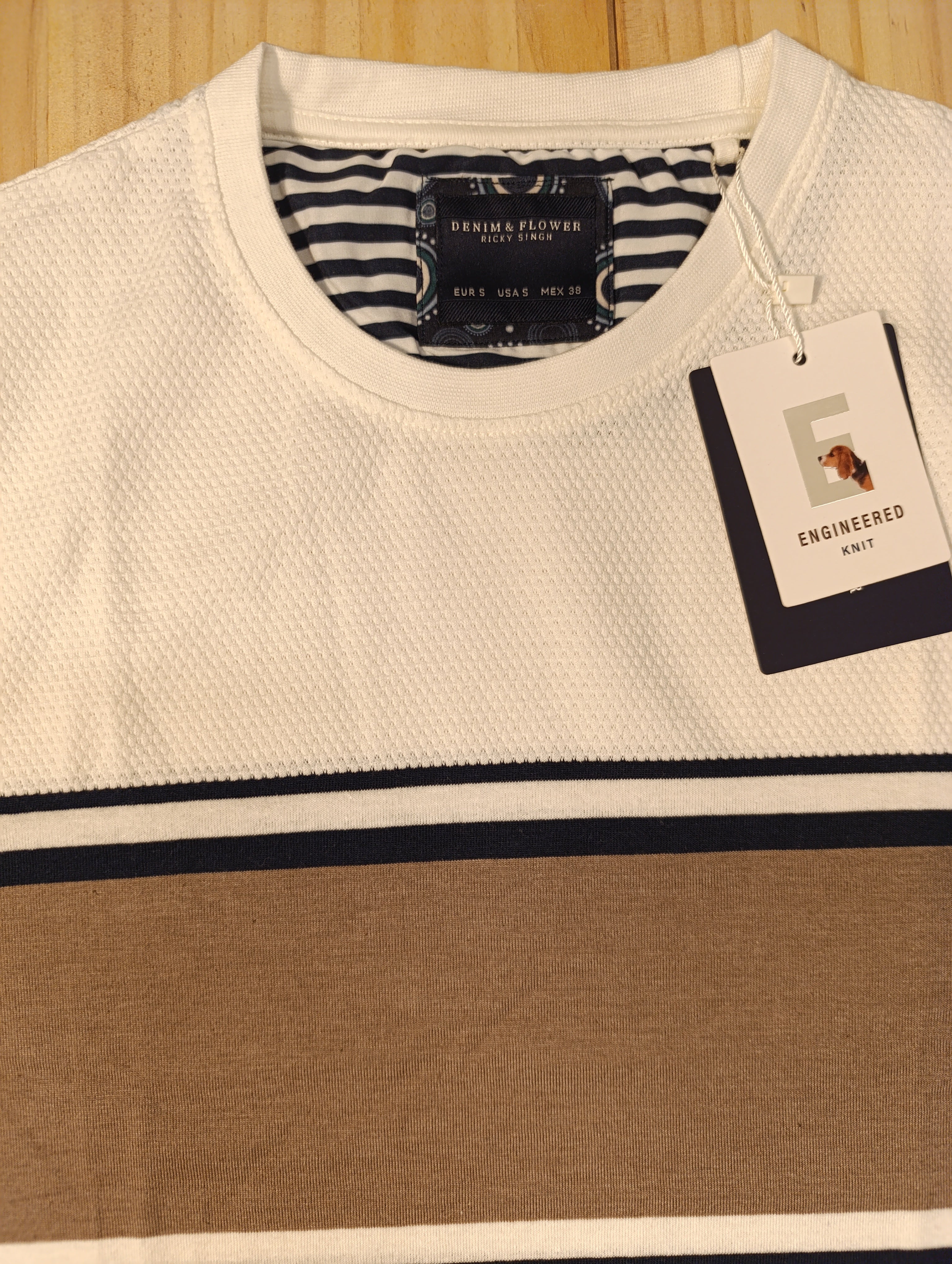 Denim Flowers Ricky Singh T-shirt Style CKPS 7492