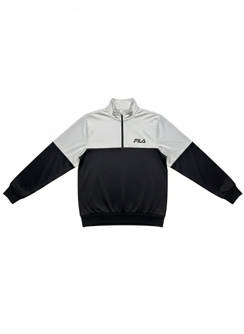 FILA Men's Circuit Performance 1/2 Zip 'Black & White' - (FM211138-001)