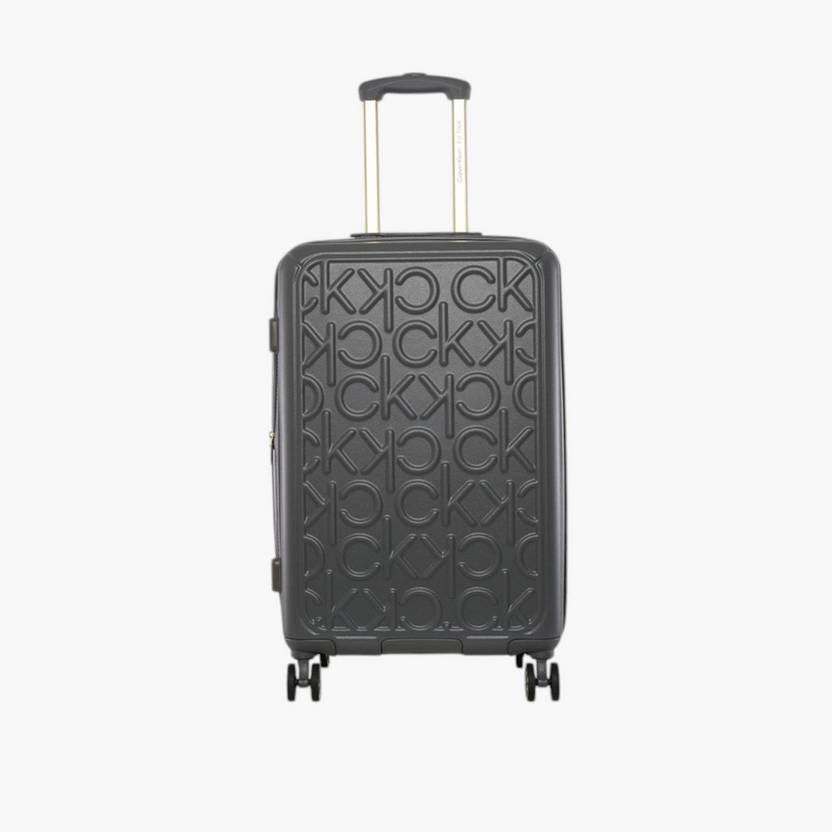Calvin Klein Monogram Upright Grey Trolley Bag Luggage LH418BM2