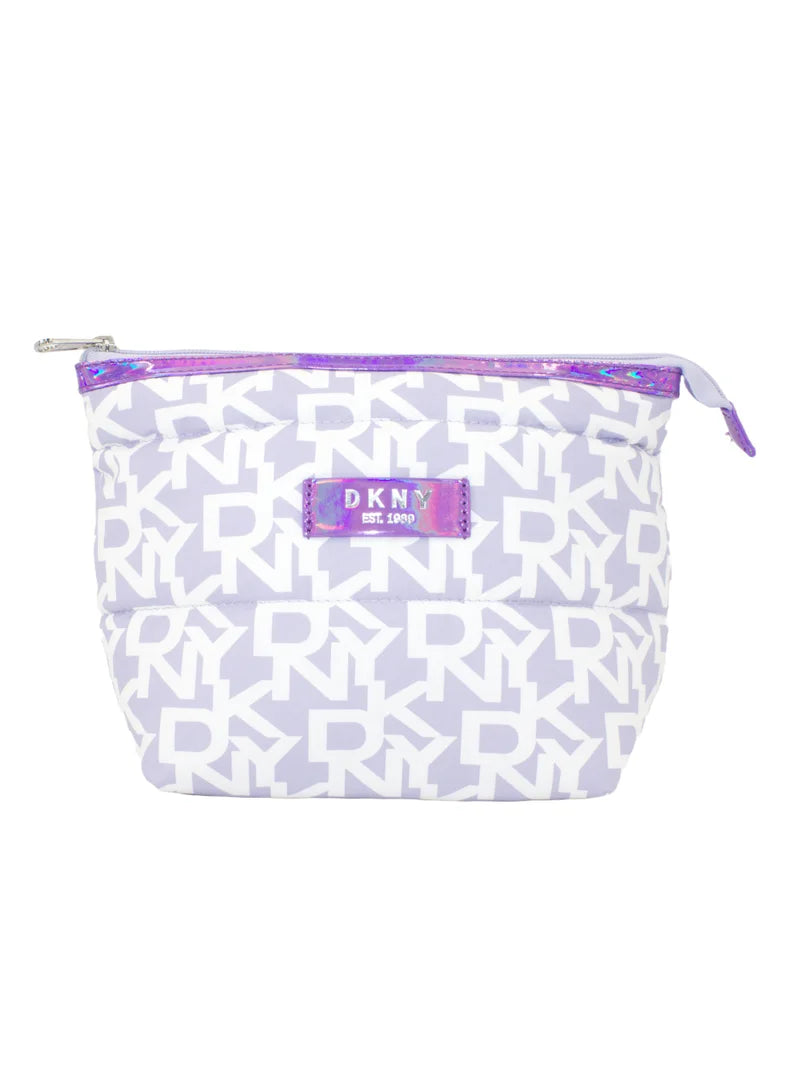 DKNY Skylight Lavender and White Puffer beauty Bag