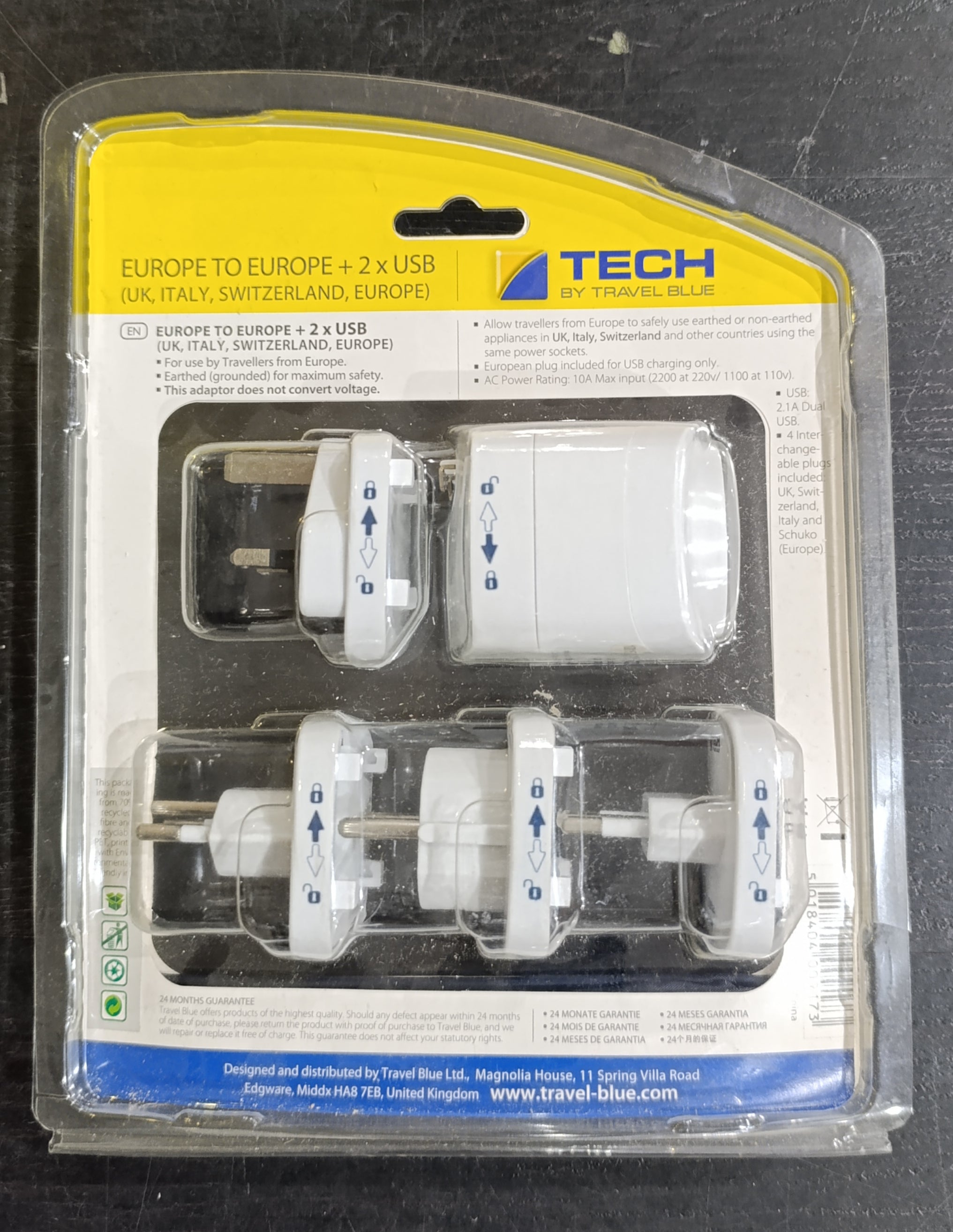 ترافيل بلو أدابتاتور فوياج بلو فوياج 917 4 قطع، أداباتتور إنترناشيونال باور بلانك 10A