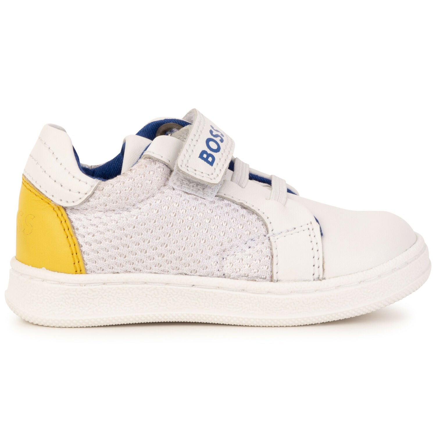 Hugo Boss White Yellow Logo trainers