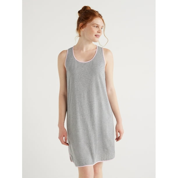 SIZE: XL - Joyspun Women's Cotton Blend Sleeveless Sleep Chemise