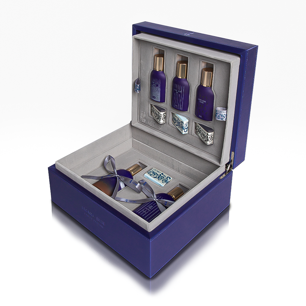 LECMO The Blue Eau de Parfum Gift Set (5 Piece Unisex Set)