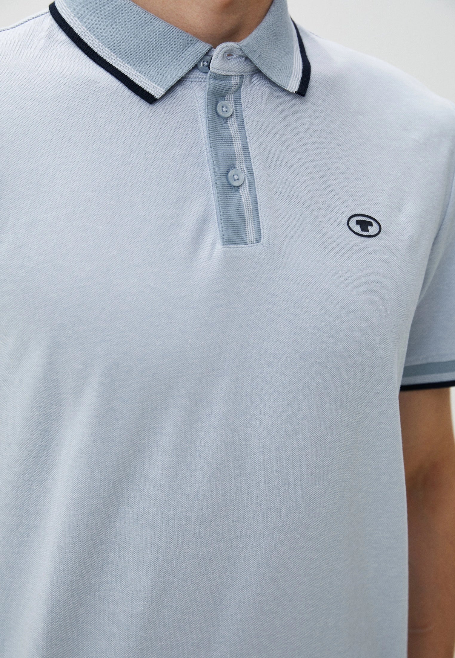 Tom Tailor Regular Style Poloshirt mit Label-Print in Gruen