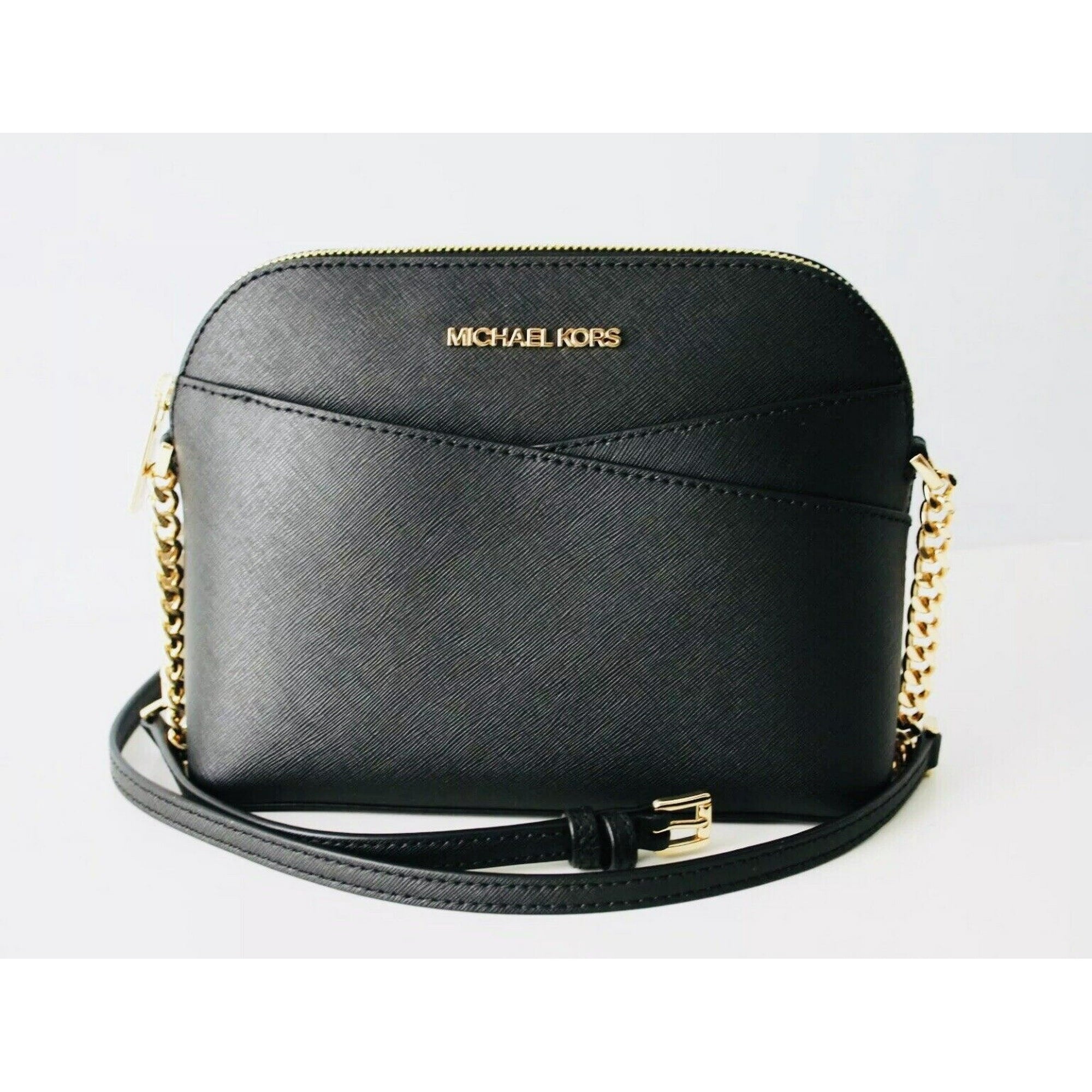 Michael Kors Jet Set Medium Black X Cross Dome Crossbody