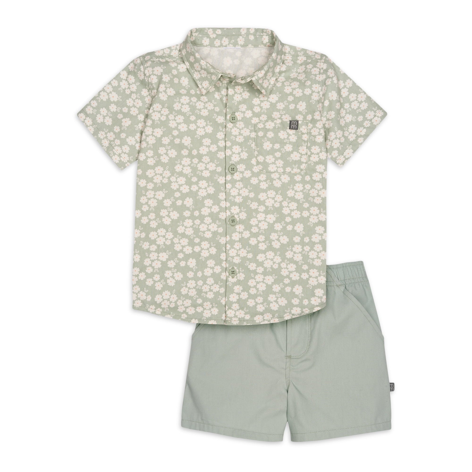 SIZE: 5T - Modern Moments by Gerber Toddler Boy Woven Shirt and Short Set