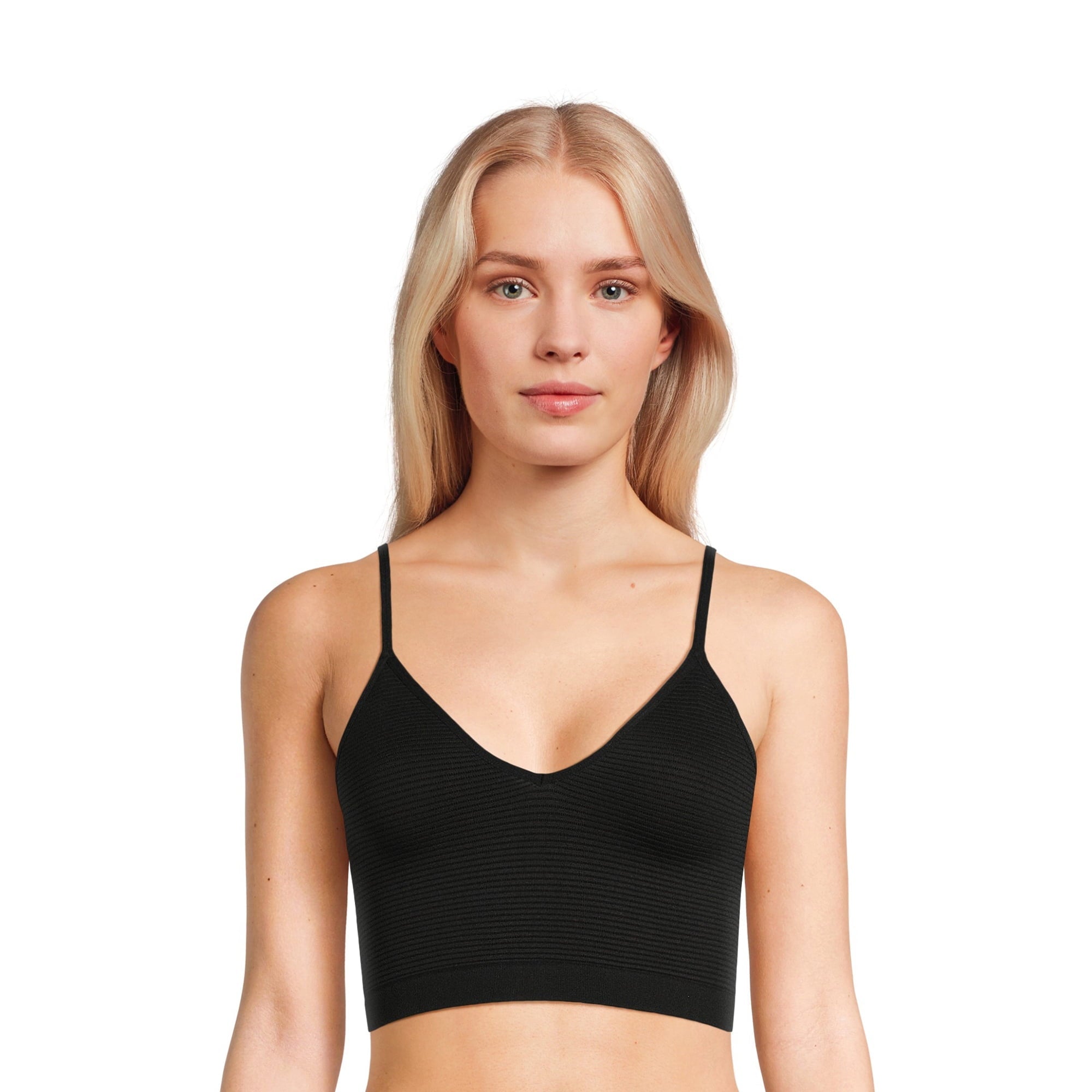 SIZE: M - No Boundaries Women's 2-Way Textured Brami