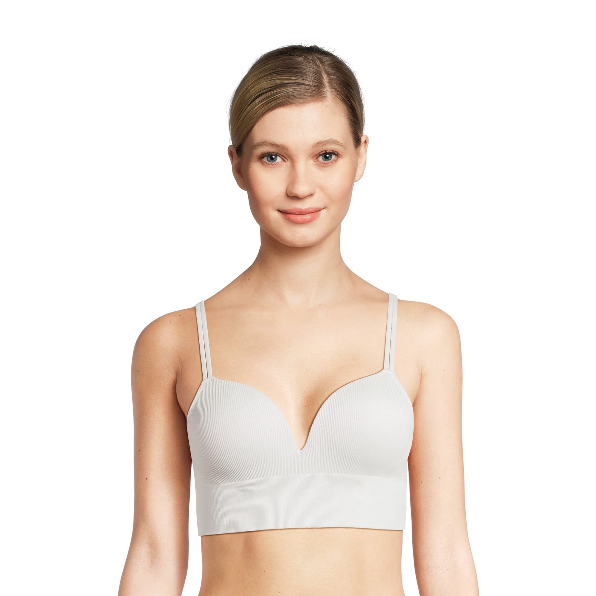 SIZE: S - No Boundaries Women's Light Lift Wirefree Seamless Ribbed Bra