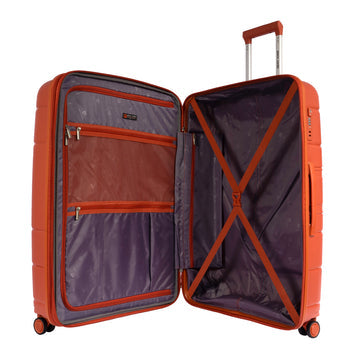 Pierre Cardin Upright Suitcase Trolley Set Of 4 - Orange