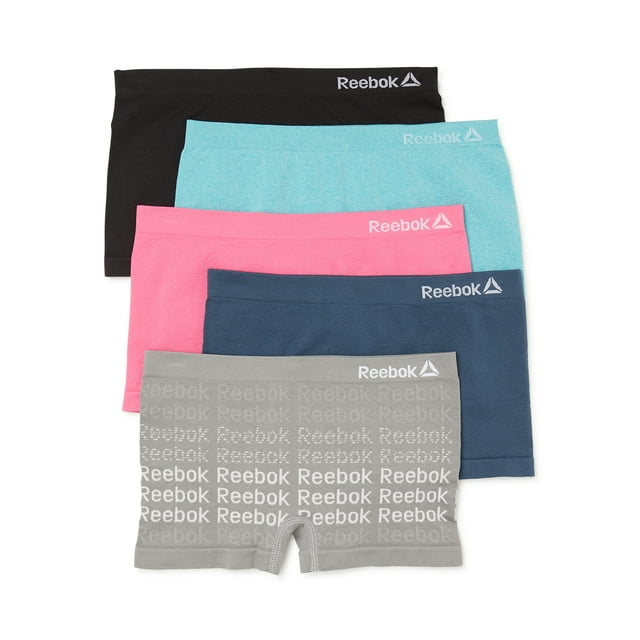 SIZE XL 16 - Reebok Girls Seamless Boyshort Panties 5-Pack