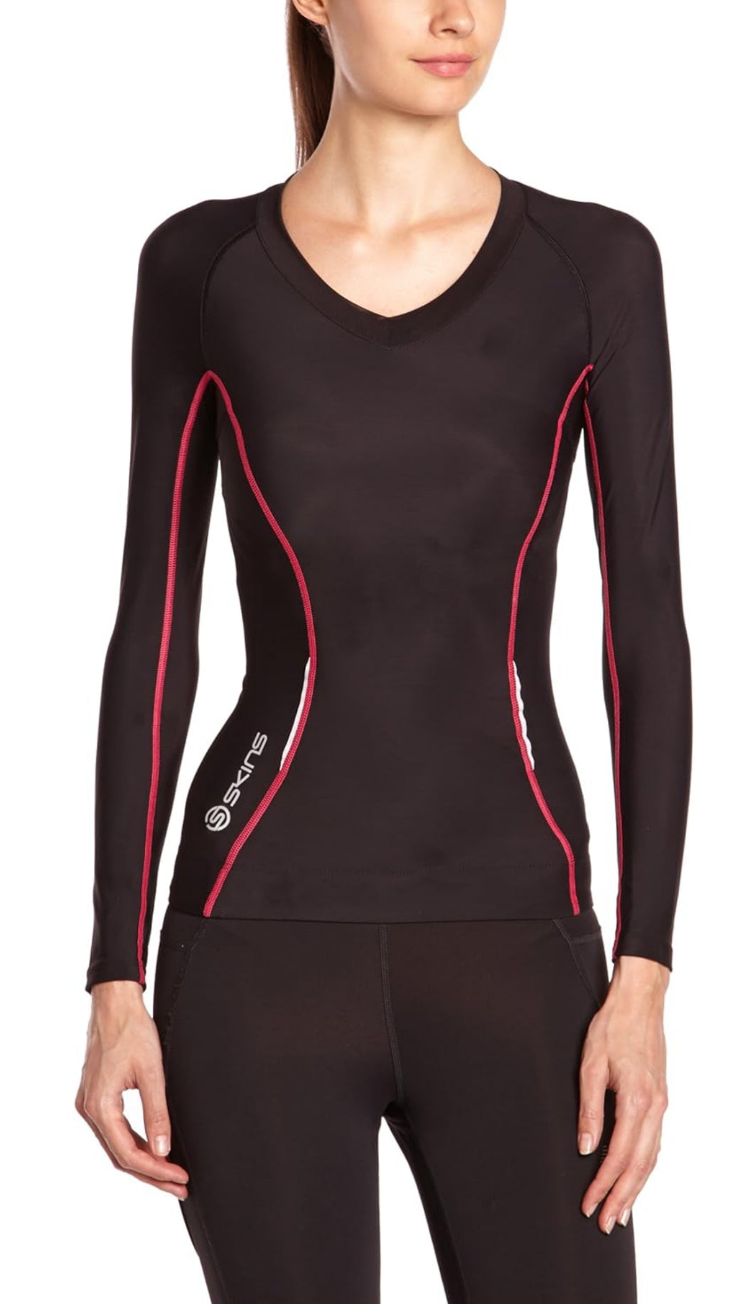 قميص ضغط نسائي بأكمام طويلة من Skins A200، المقاس: L