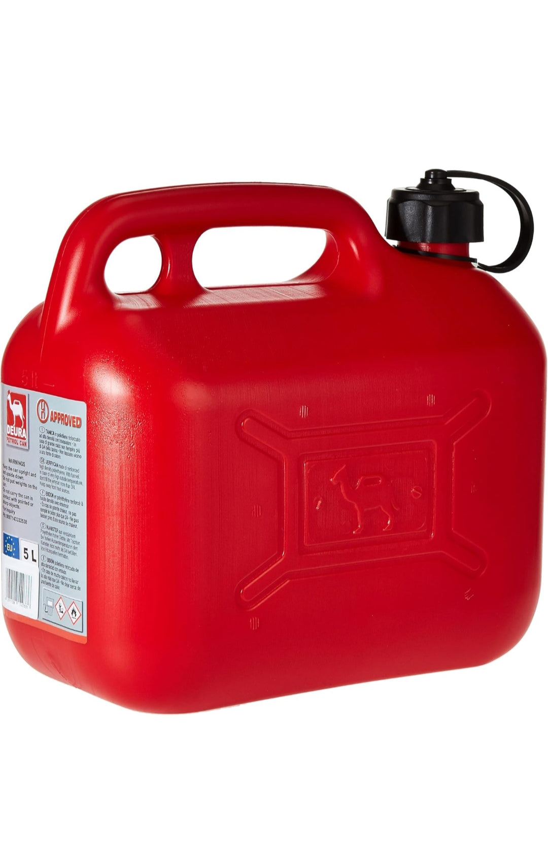 DEUra Petrol Can, Red, 5 Liters, 5150-08