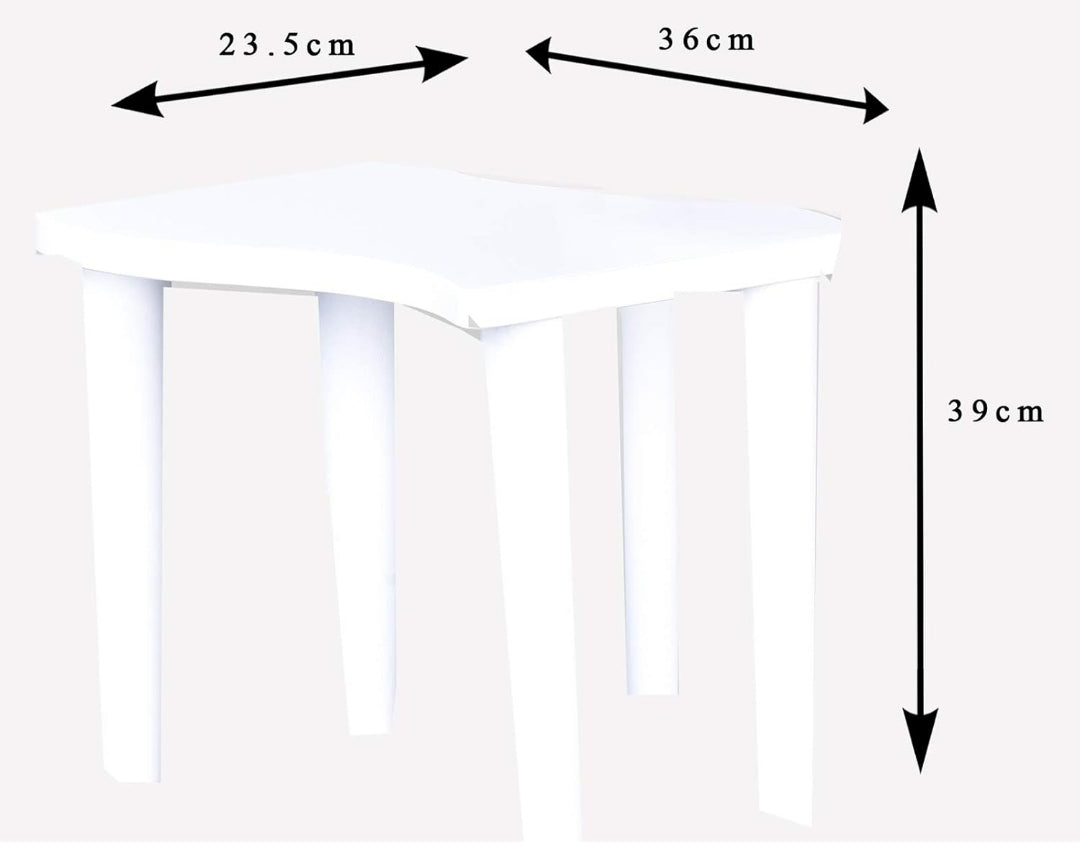 Jiwa Berani Gofrato Nesting Table - Small, White (Gfr-S-Wh)