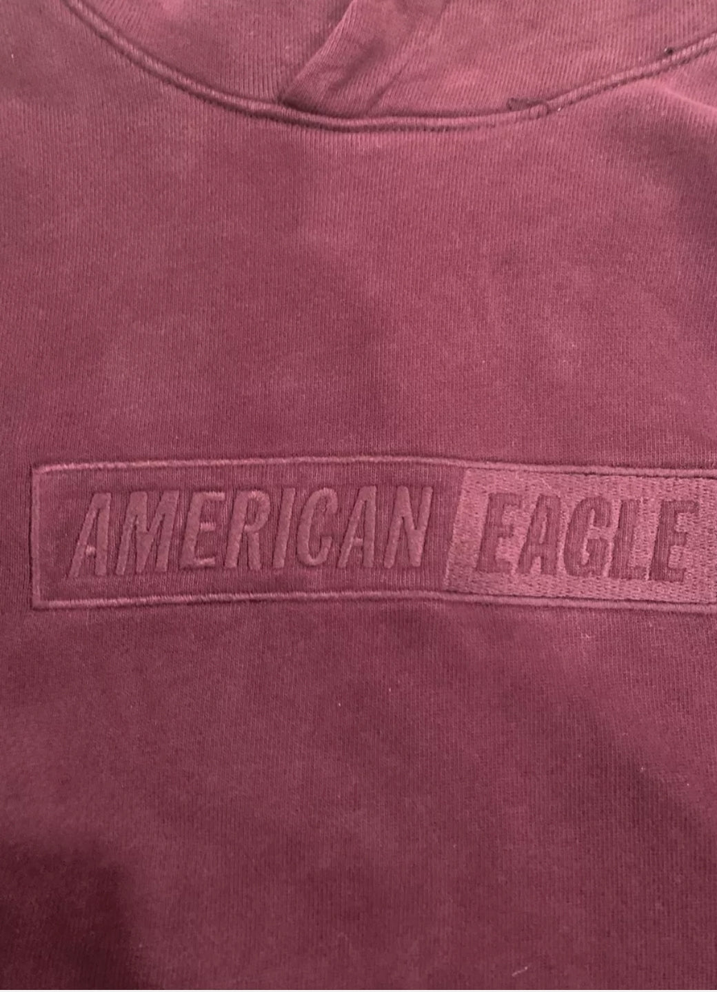 American Eagle Mens Sweatshirt S-M Dark Red/ Maroon