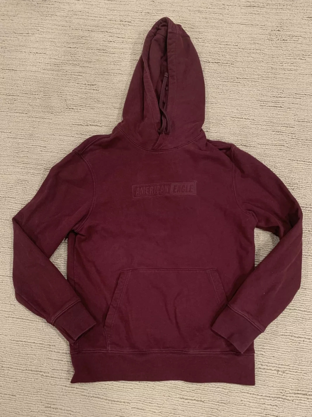 American Eagle Mens Sweatshirt S-M Dark Red/ Maroon